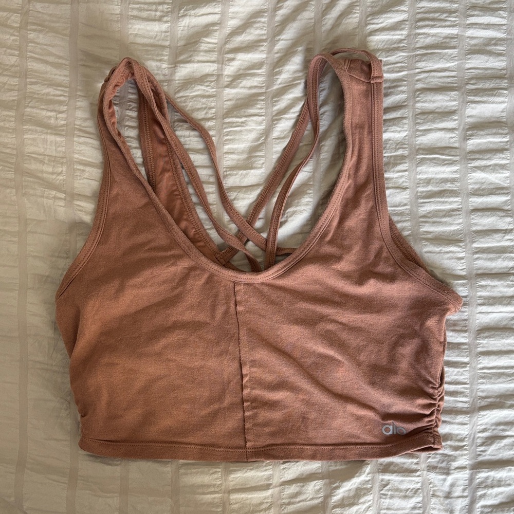 ALO Yoga Women's Blush Sports Bra Top